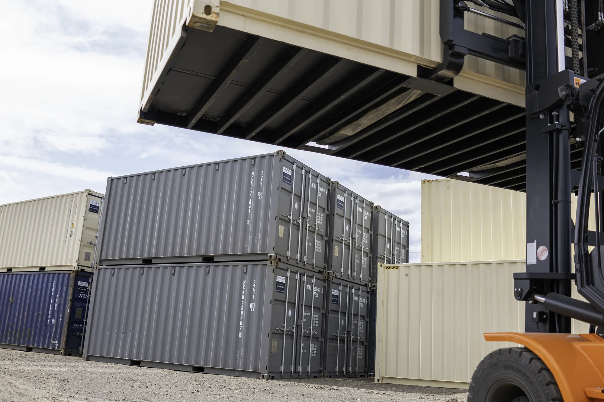 Storage container rental delivered to a customer site