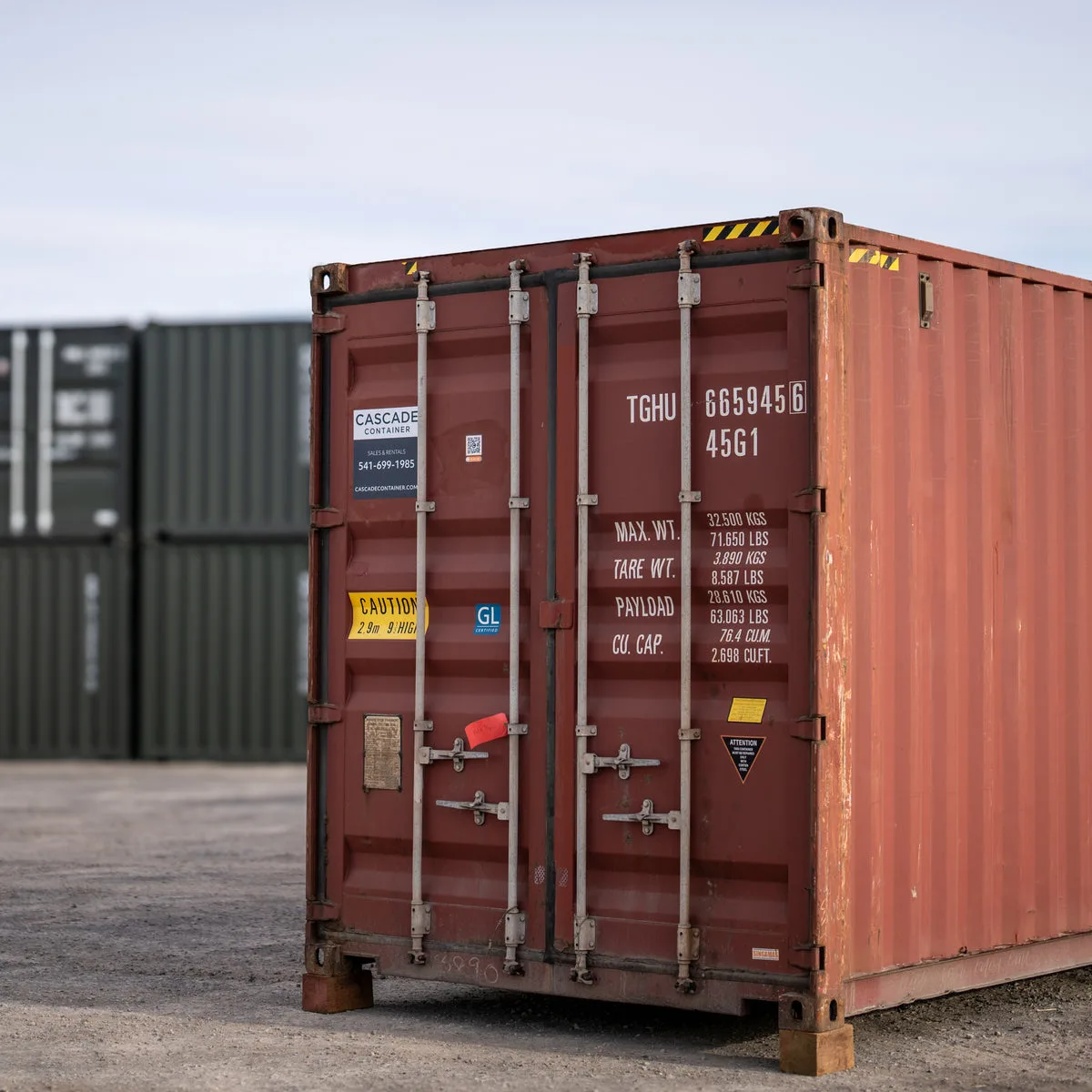 40' high cube cargo worthy dry storage container