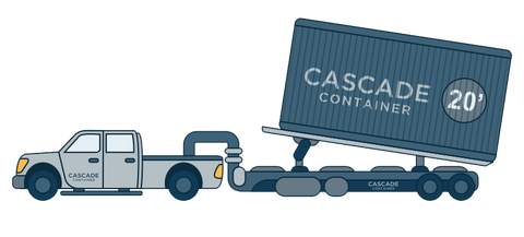 Cascade Vaults Truck & Trailer with 20' Container