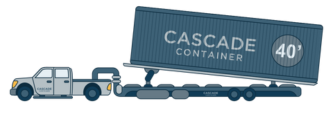 Cascade Vaults Delivery Truck with 40' Container